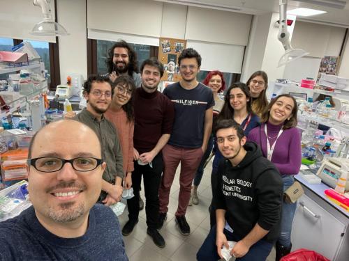 Group selfie at the lab.